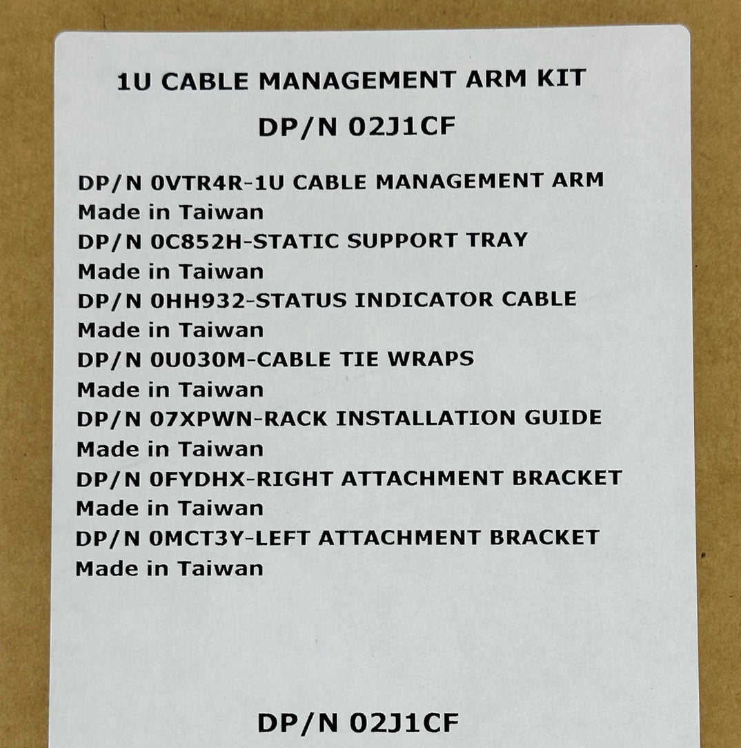 Dell Gen12-13 1U Cable Management Arm Kit | 2J1CF