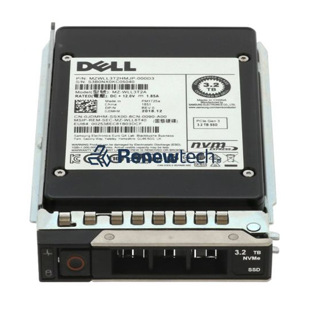 Dell 2.5" 3.2TB U.2 NVMe MU SSD PM1725a with Carrier | JDMHM