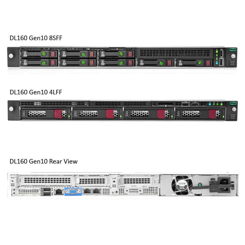 HPE ProLiant DL160 (G10) 4210R 2.4GHz 10 Core 1P 16GB-R S100i 4LFF 500W PS Server | P35515-B21