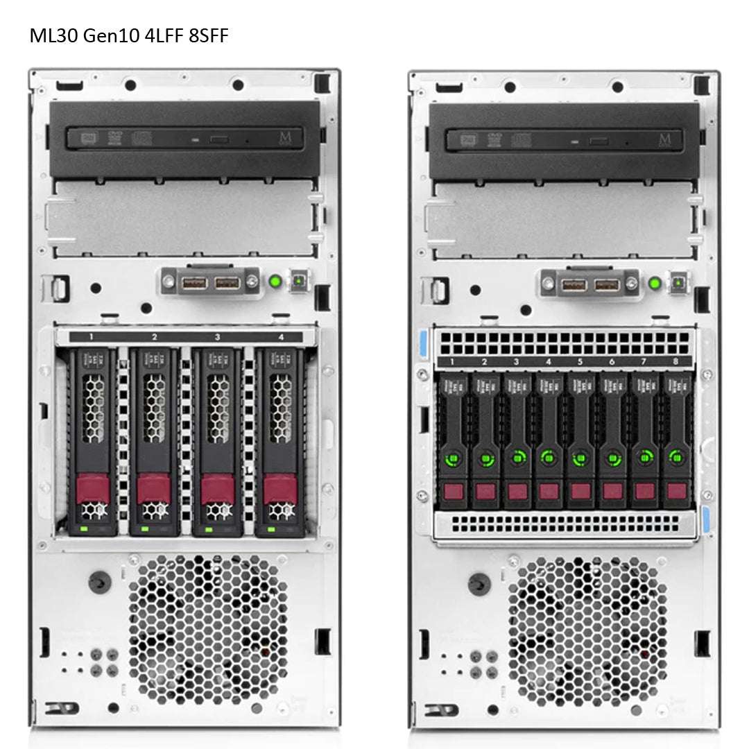 HPE ProLiant ML30 (G10) Performance Model Server E-2234 3.6GHz 4 Core 1P 16GB-U S100i 4LFF 350W PS | P16929-S01