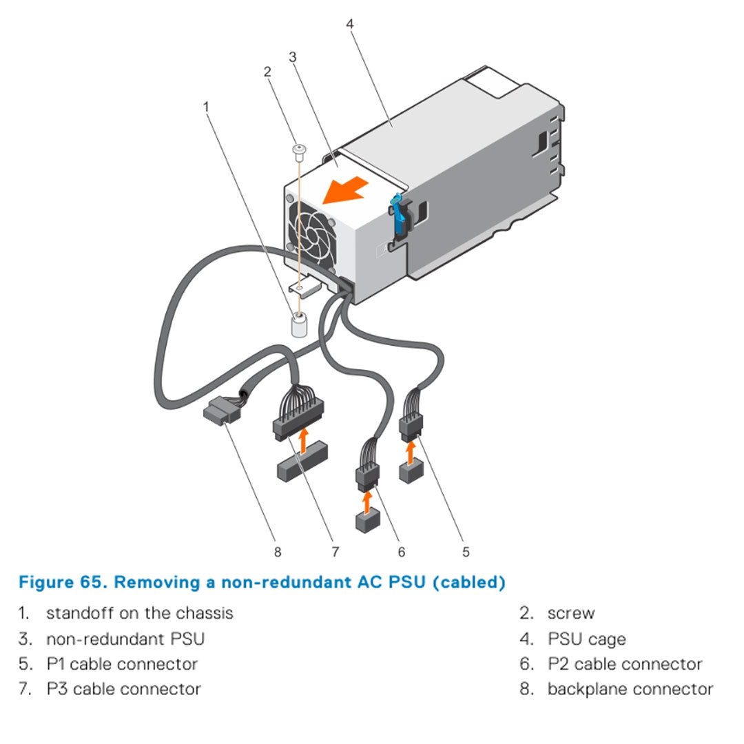 Dell 450W Square Cabled Power Supply Unit (PSU) | HXF7Y