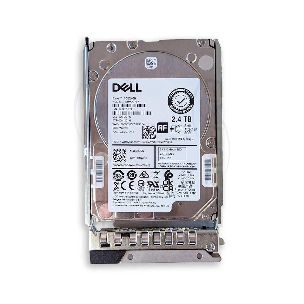4GDNY - Dell 2.5" 2.4TB 10K SAS 12Gbps SED HDD