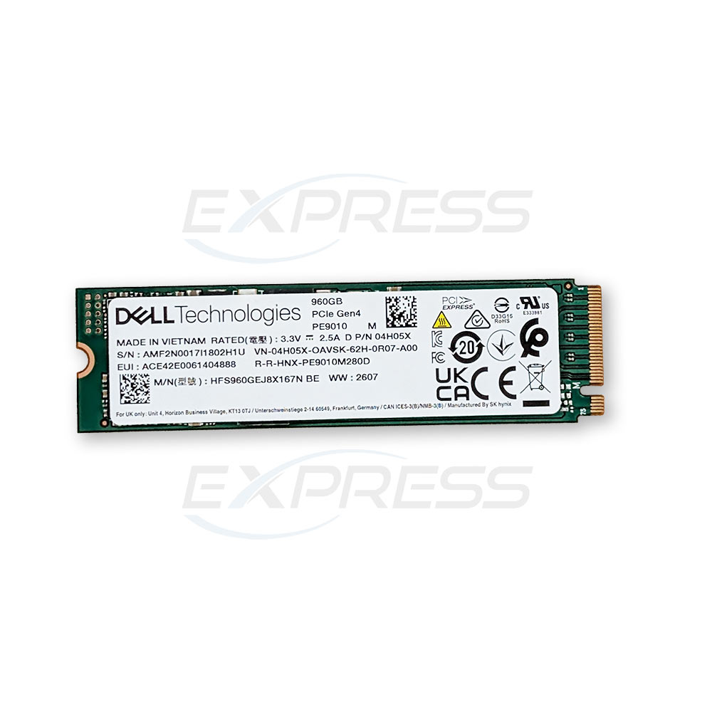 4H05X - Dell 960GB M.2 2280 NVMe (G4) RI SSD