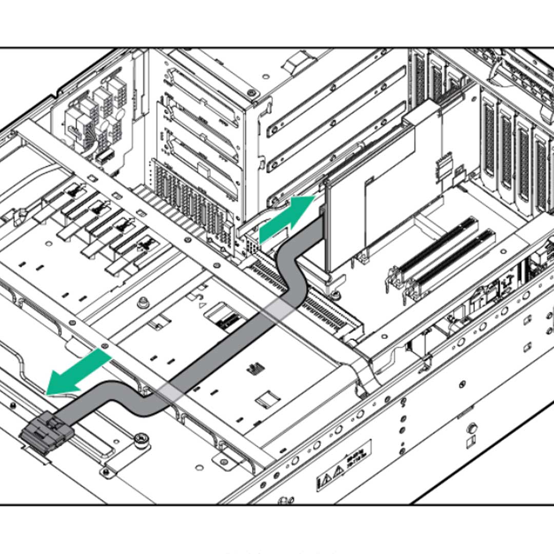 HPE Dl580 PCI-e Stand-Up SAS Controller Upper Drive Backplane Cable | 748916-B21