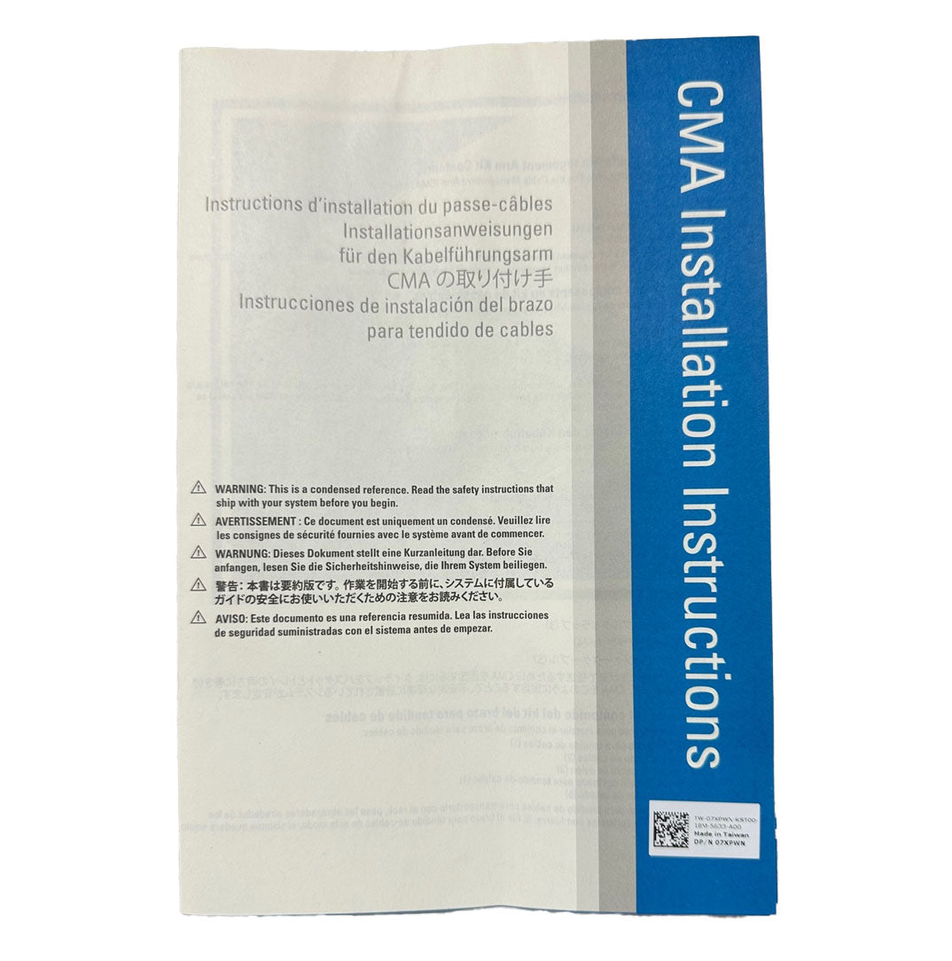 Dell CMA 1U Rack Installtion Manual | 7XPWN