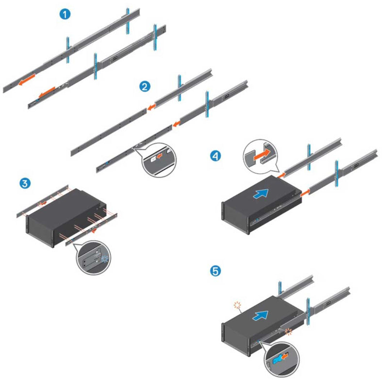 Dell B28 Stab-In Sliding Rails For 4-Post Racks | DVT88