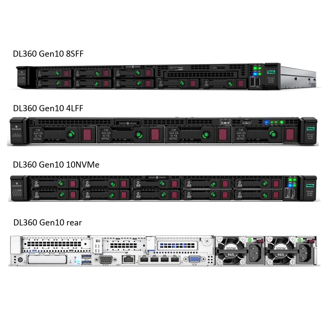 HPE ProLiant DL360 (G10) Performance Rack Server 5118 2.3GHz 12C 105W 2P 32GB-2R P408i-A 8SFF 2x800W | 867963-B21