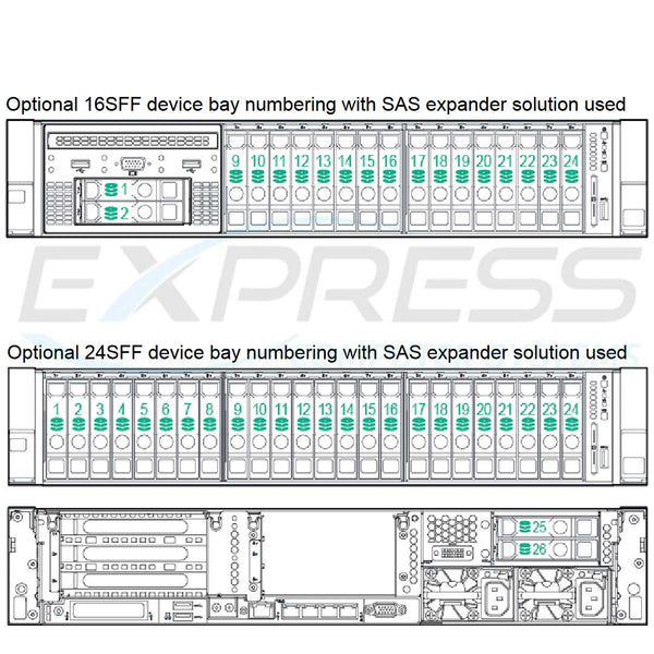 HPE ProLiant DL380 (G9) E5-2620V4 1P 16GB-R P440AR 8SFF 500W PS Base Server | 826682-B21
