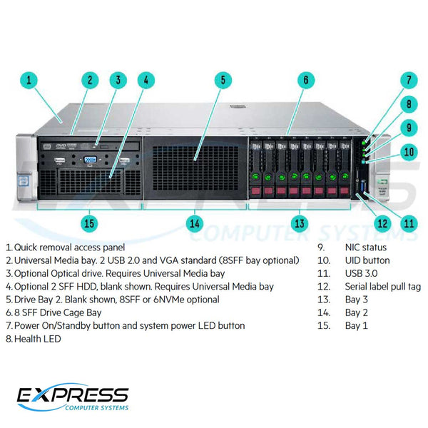 752688-B21 | HPE DL380 Gen9 E5-2620v3 1P 16GB-R P440ar 12LFF 2x800 W PS  Base Server - ECS