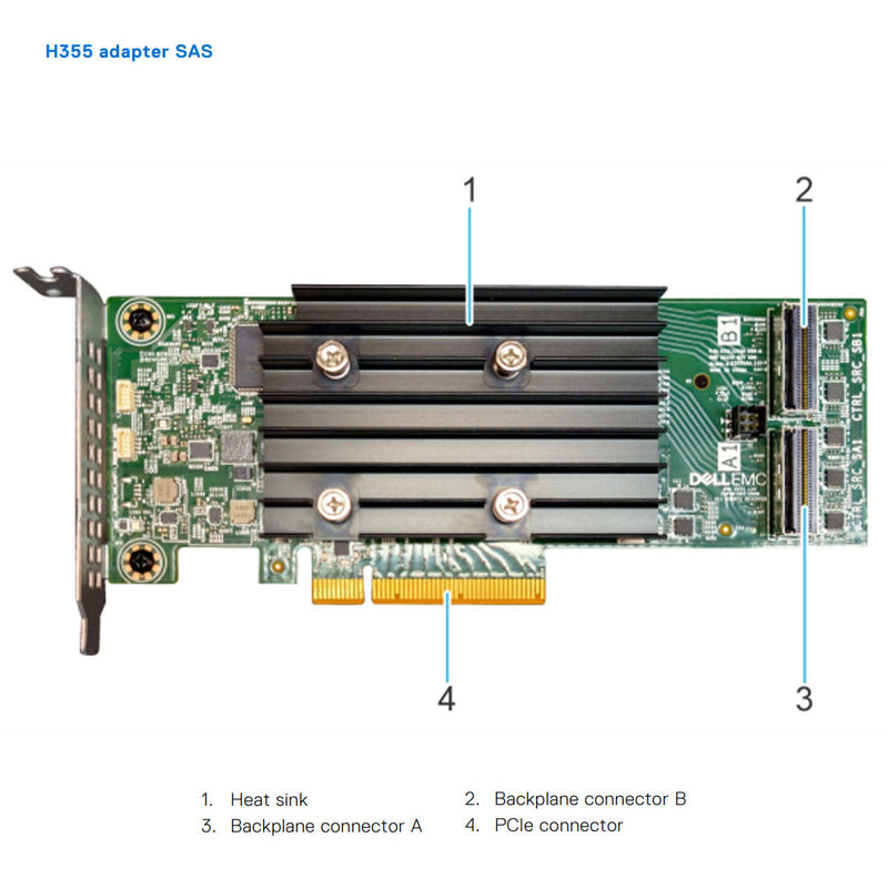 Dell PERC H355 x8 PCI-e Full Height RAID Controller | VCV6T