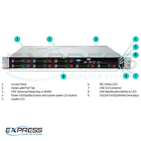 HPE ProLiant DL360 (G9) E5-2650V4 2P 32GB-R P440AR 8SFF 800W RPS Perf SAS Server | 818209-B21