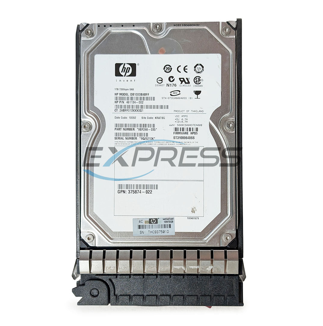 HPE 3.5" 1Tb7.2K SAS 3GB DP Midline HDD | 461289-001