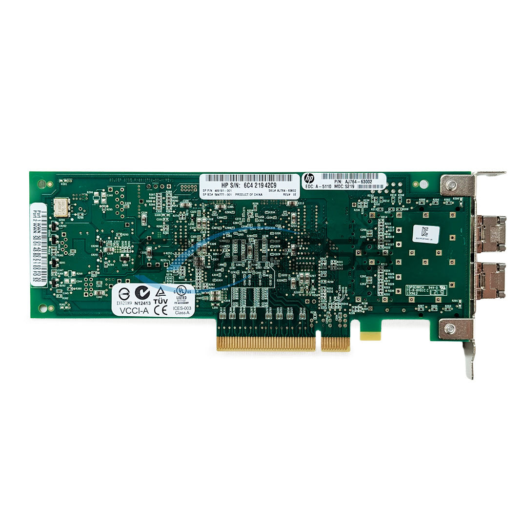 HPE 82Q 8Gb 2-port PCIe Fibre Channel Host Bus LP Adapter (AJ764A) | 489191-001