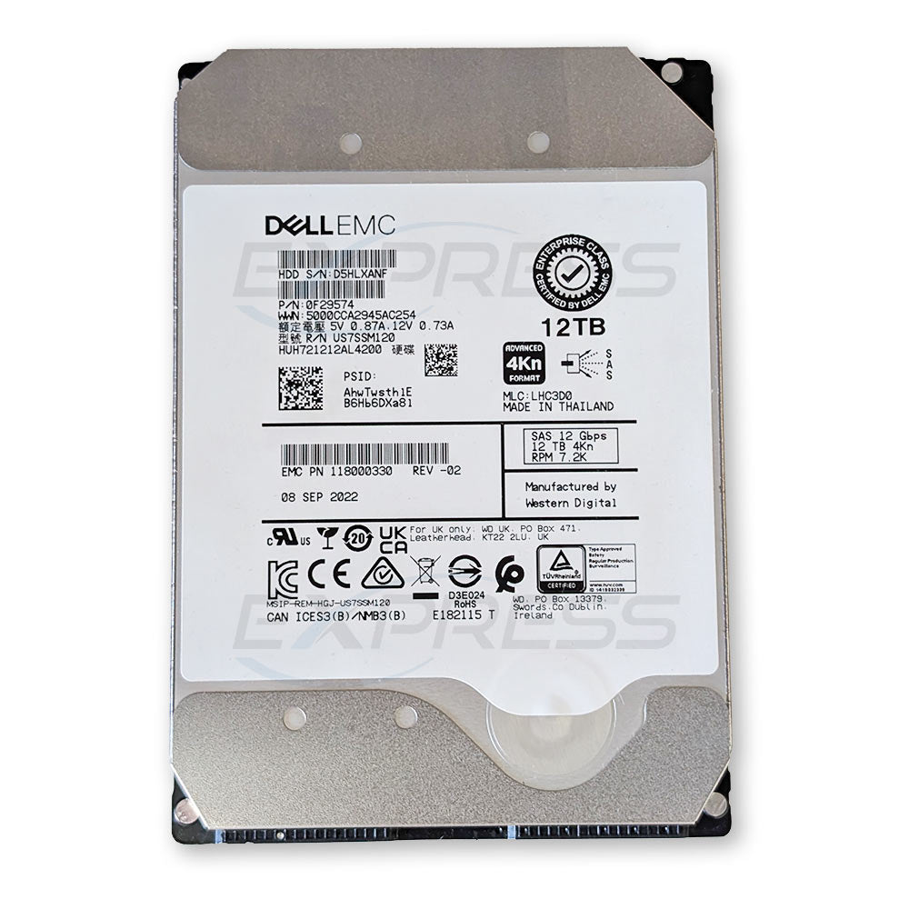 HUH721212AL4200 - WD 3.5" 12TB 7.2K SAS 12Gbps HDD (Ultrastar DC HC520)
