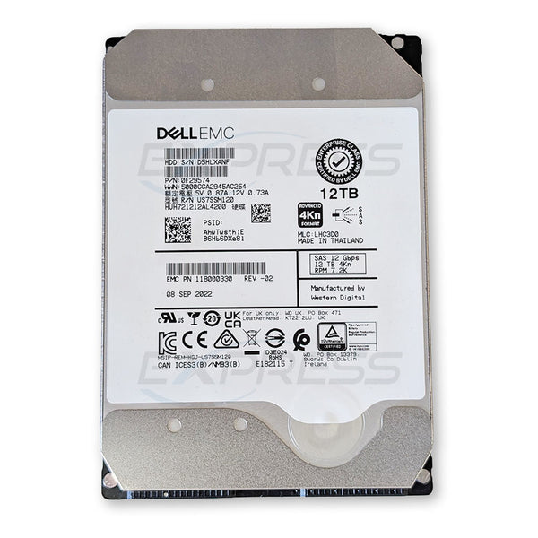 HUH721212AL4200 - WD 3.5" 12TB 7.2K SAS 12Gbps HDD (Ultrastar DC HC520)