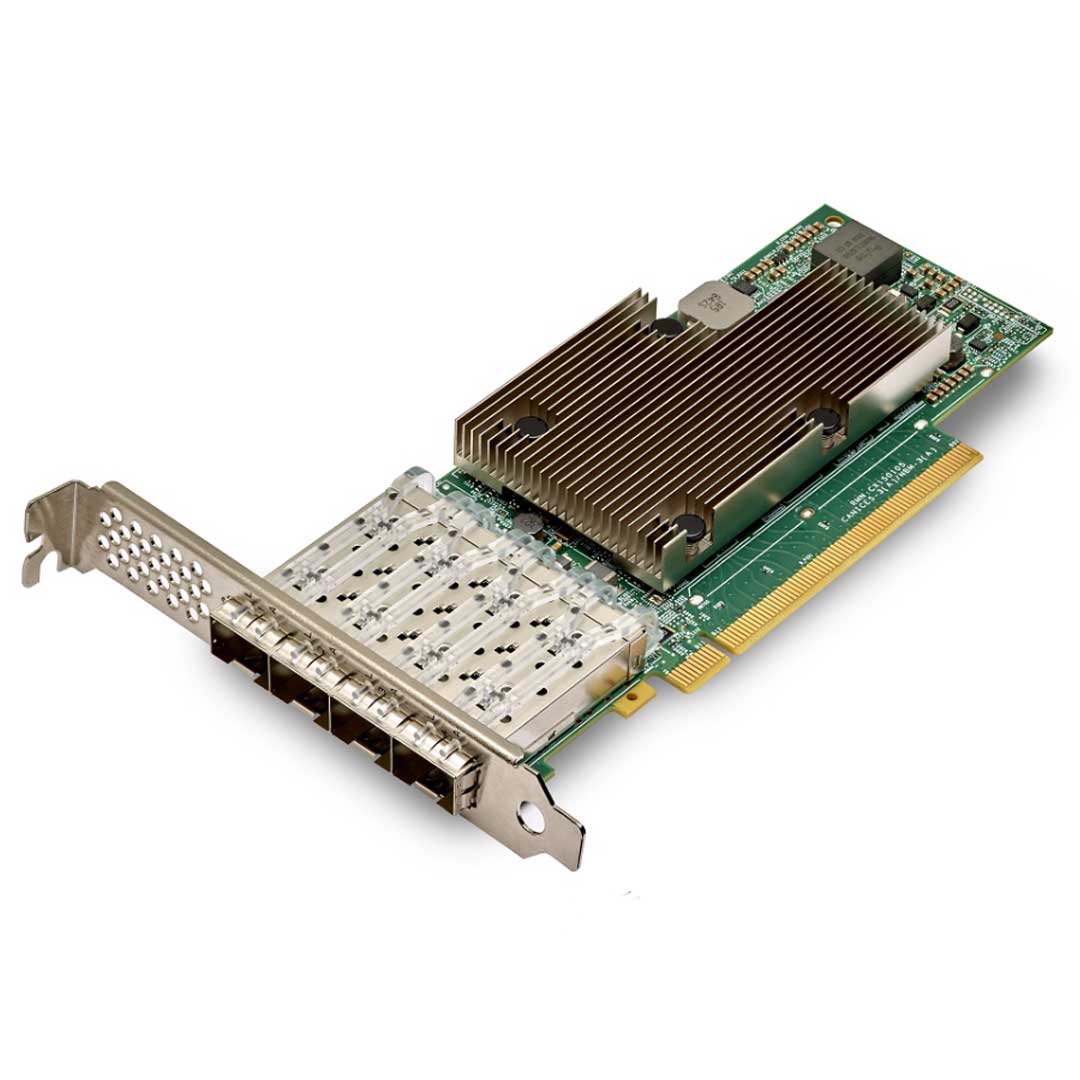 Dell Broadcom 57504 Quad Port 10/25GB SFP28 PCIe Adapter FH | J3D14