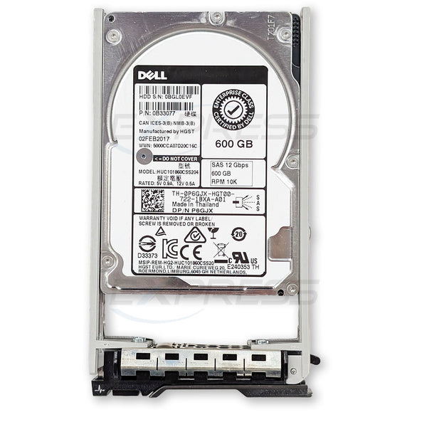 P6GJX - Dell 2.5" 600GB 10K SAS 12Gbps HDD