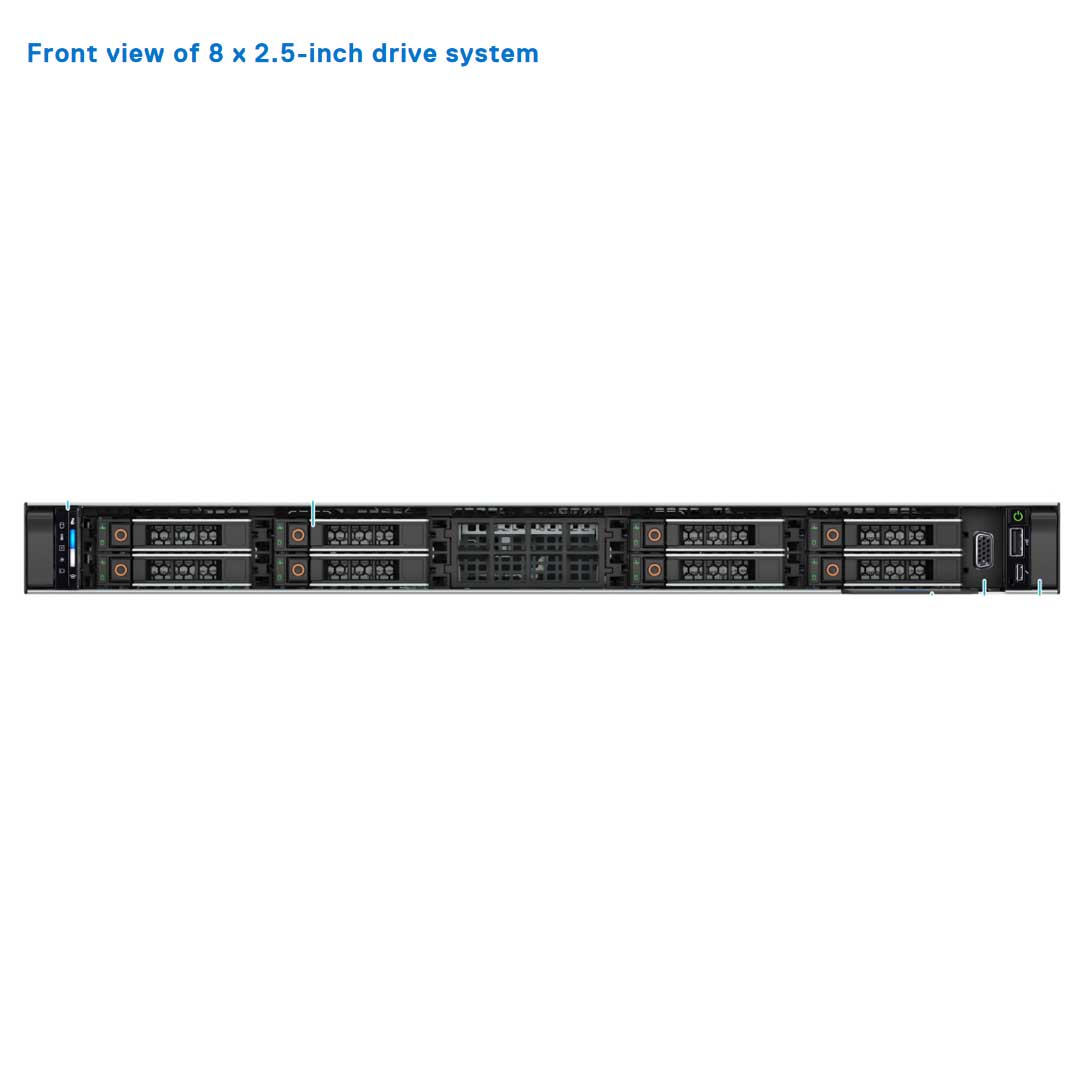 Dell PowerEdge R660 Rack Server Chassis (8x 2.5")