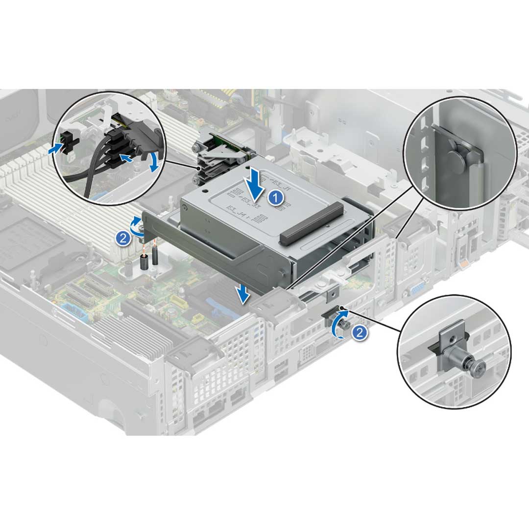 Dell PowerEdge R760XD2 4 EDSFF E3.S Rear Drive Cage