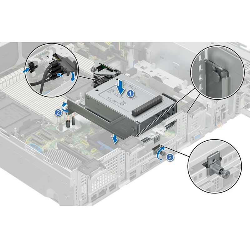 Dell PowerEdge R760XD2 4 EDSFF E3.S Rear Drive Cage