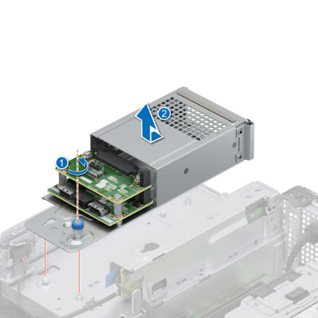 Dell PowerEdge R760XS Rear Drive Cage