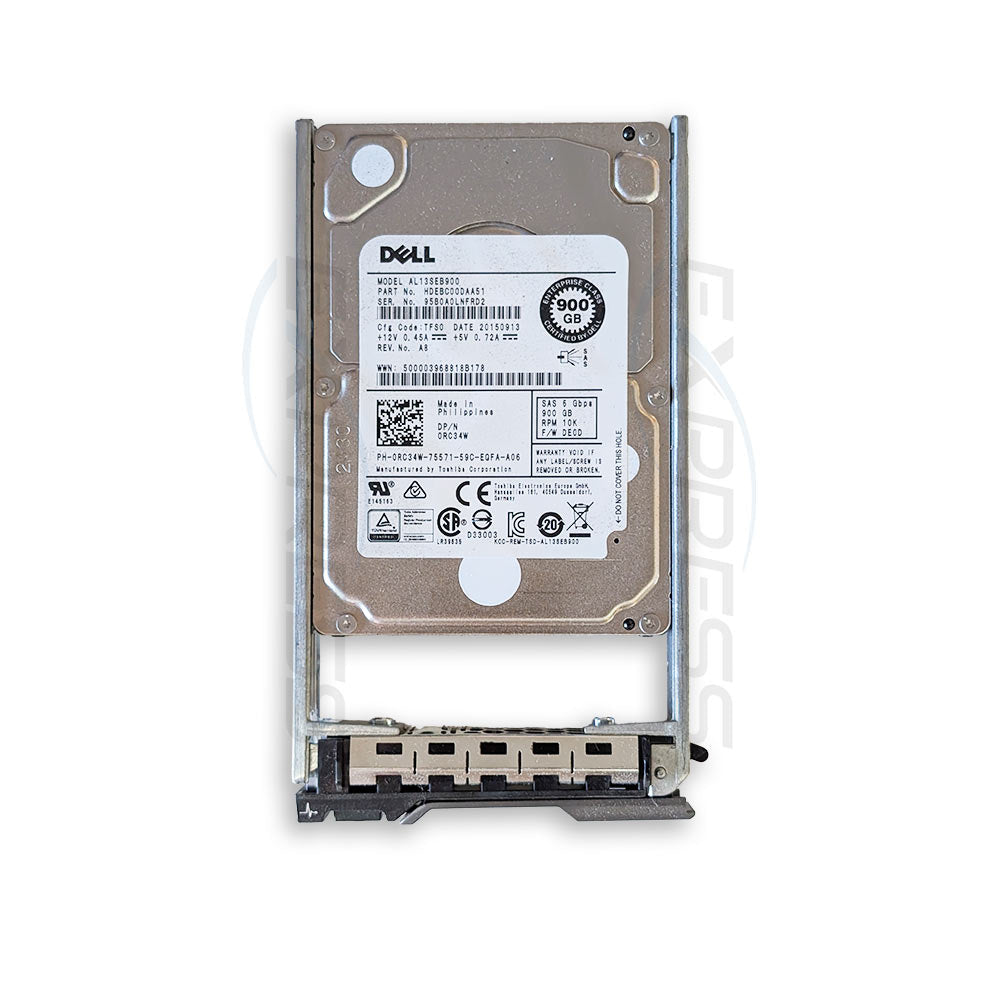 RC34W - Dell 2.5" 900GB 10K SAS 6Gbps HDD