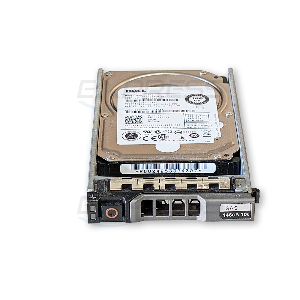 X143K - Dell 2.5" 146GB 10K SAS 6Gbps HDD