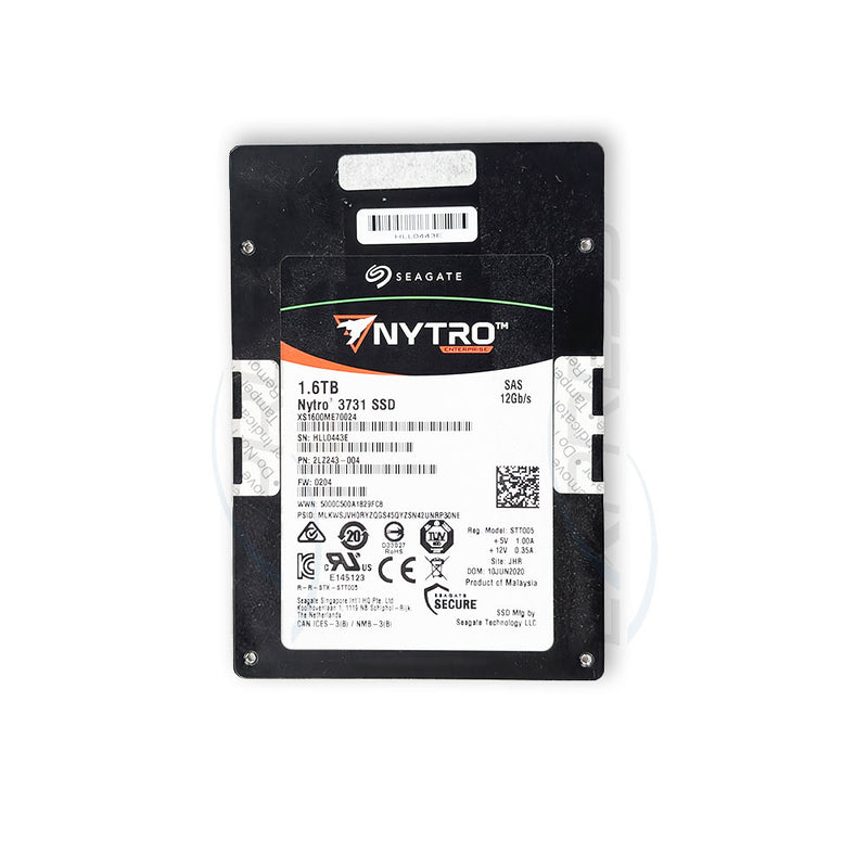 XS1600ME70024 - 2.5" 1.6TB SAS 12Gbps SED SSD | Refurbished Seagate Nytro 3731