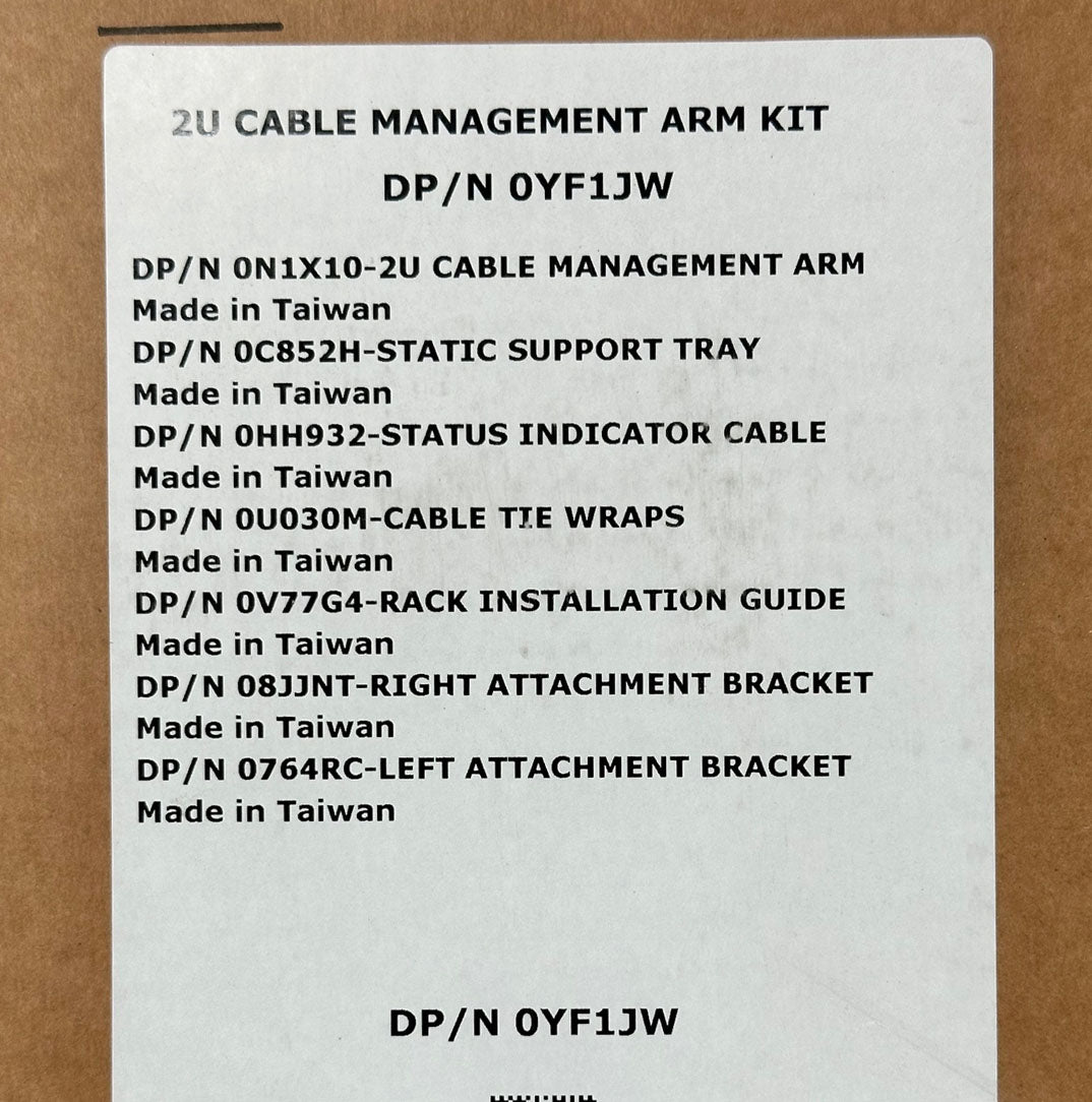 Dell Gen12-13 2U Cable Management Arm Kit | YF1JW