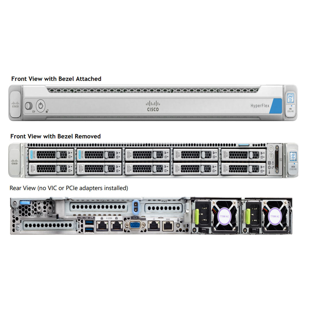 Cisco UCS HX-Series HX220c M5 Rack Server | UCS-HX220C-M5SX