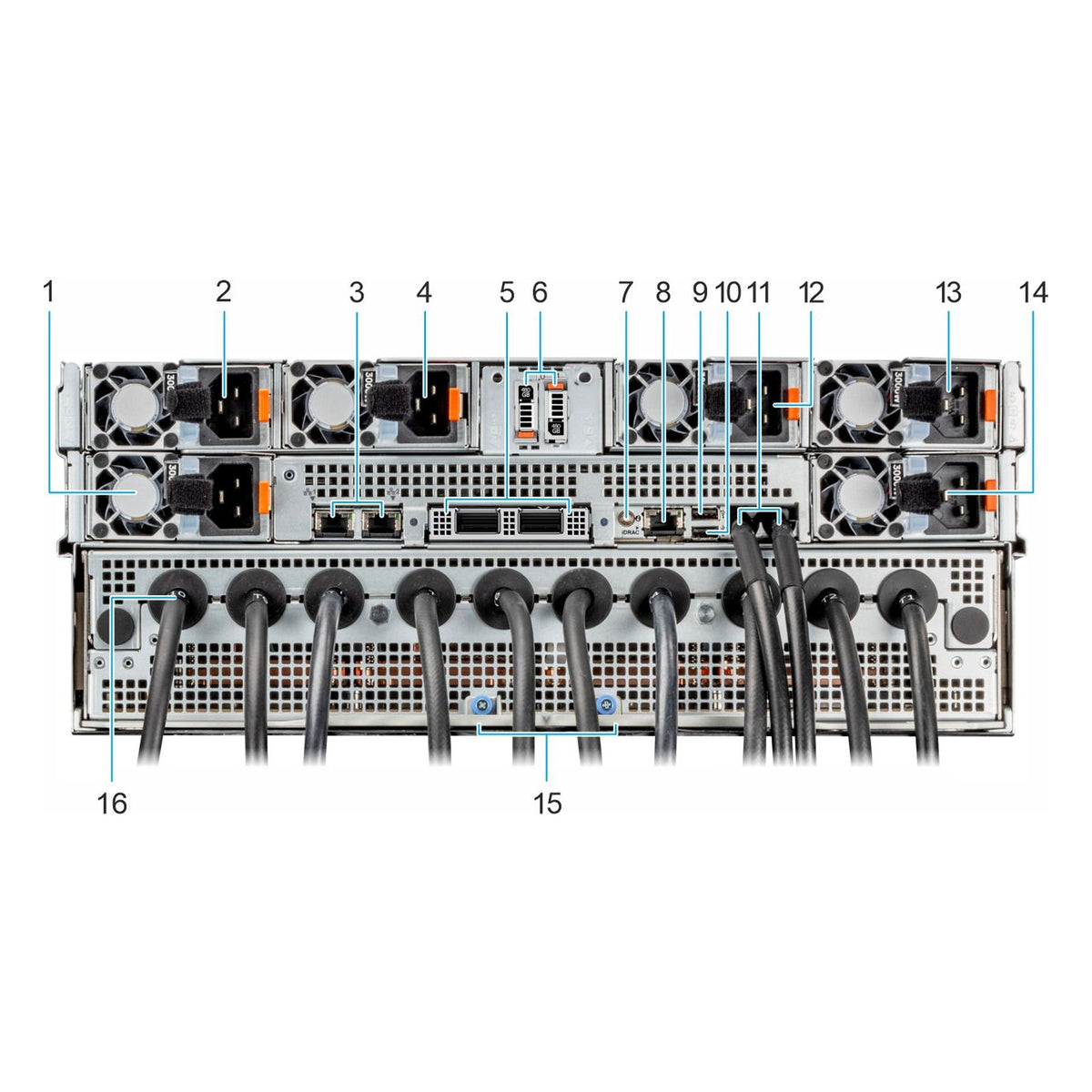 Dell PowerEdge XE9680L rear view
