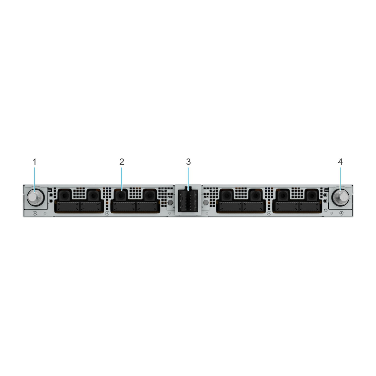 Dell PowerEdge XE9712 rear view, NVLink, busbar and quick disconnects