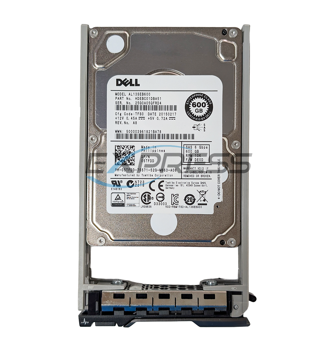 Dell 2.5" 600GB 10K SAS 6Gbps HDD | 5TFDD