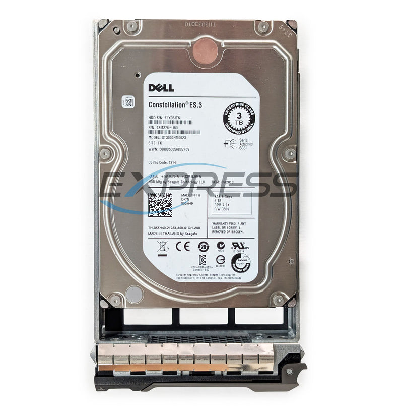 Dell 3.5" 3TB 7.2K NL-SAS 6Gbps HDD | 55H49