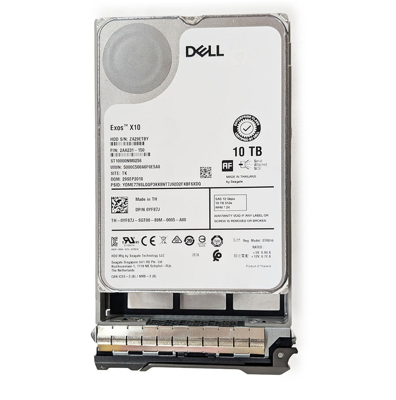 Dell 3.5" 10TB 7.2K NL-SAS 12Gbps 512e HDD | YF87J