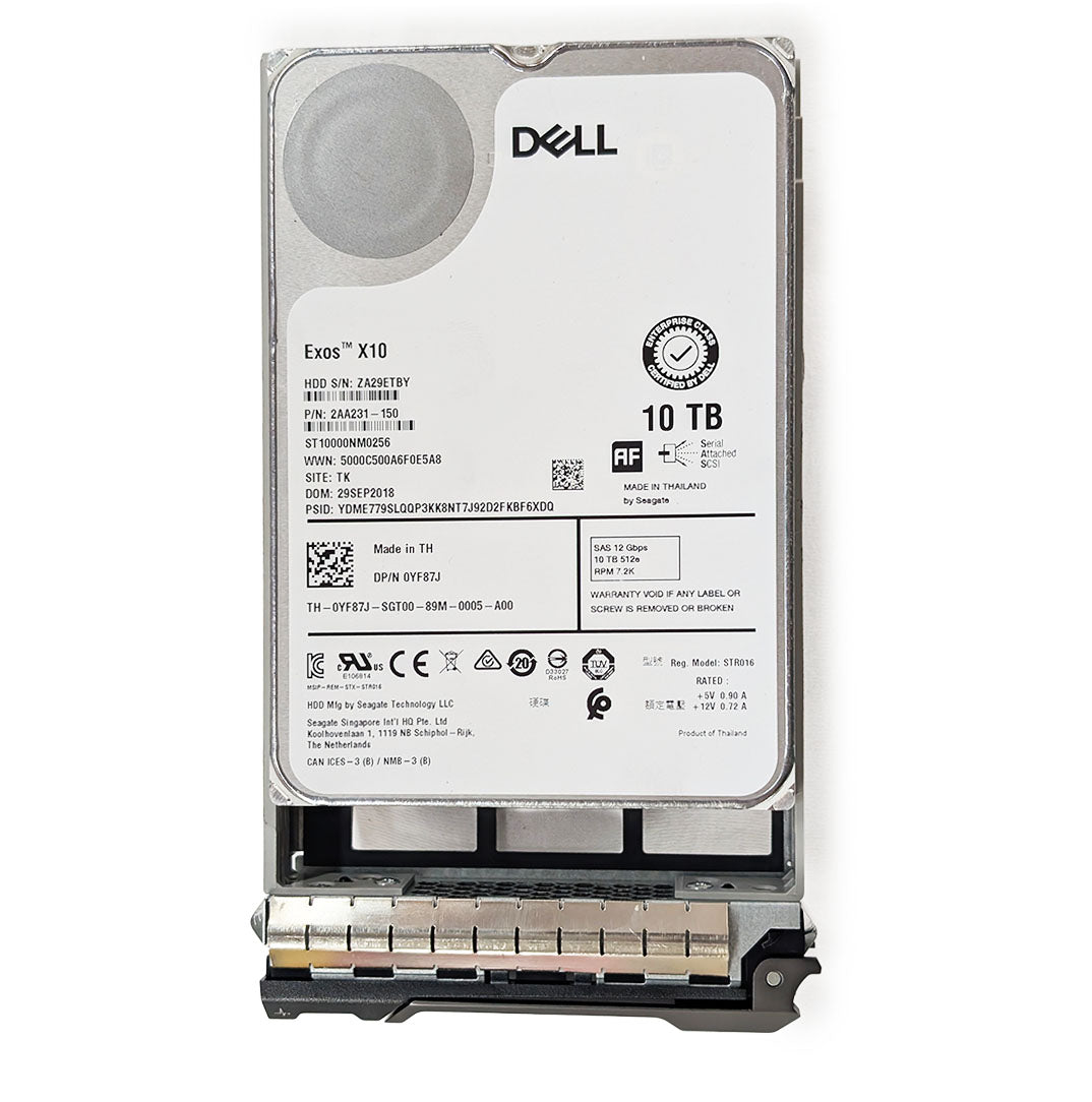 Dell 3.5" 10TB 7.2K NL-SAS 12Gbps 512e HDD | YF87J