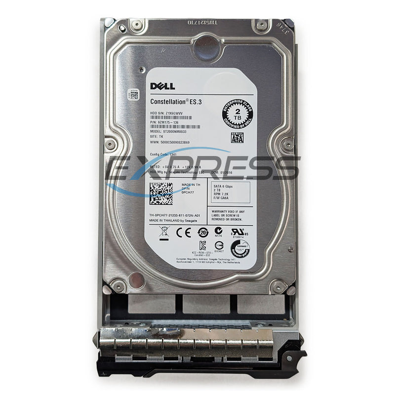 Dell 3.5" 2TB 7.2K SATA 6Gbps 512e HDD Cabled | PCH77