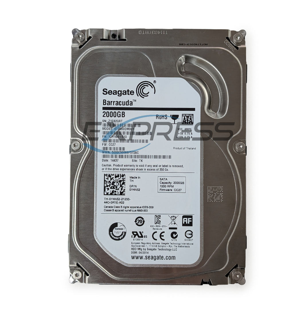Dell 3.5" 2TB 7.2K SATA 6Gbps Af HDD (Seagate) | Y4N52