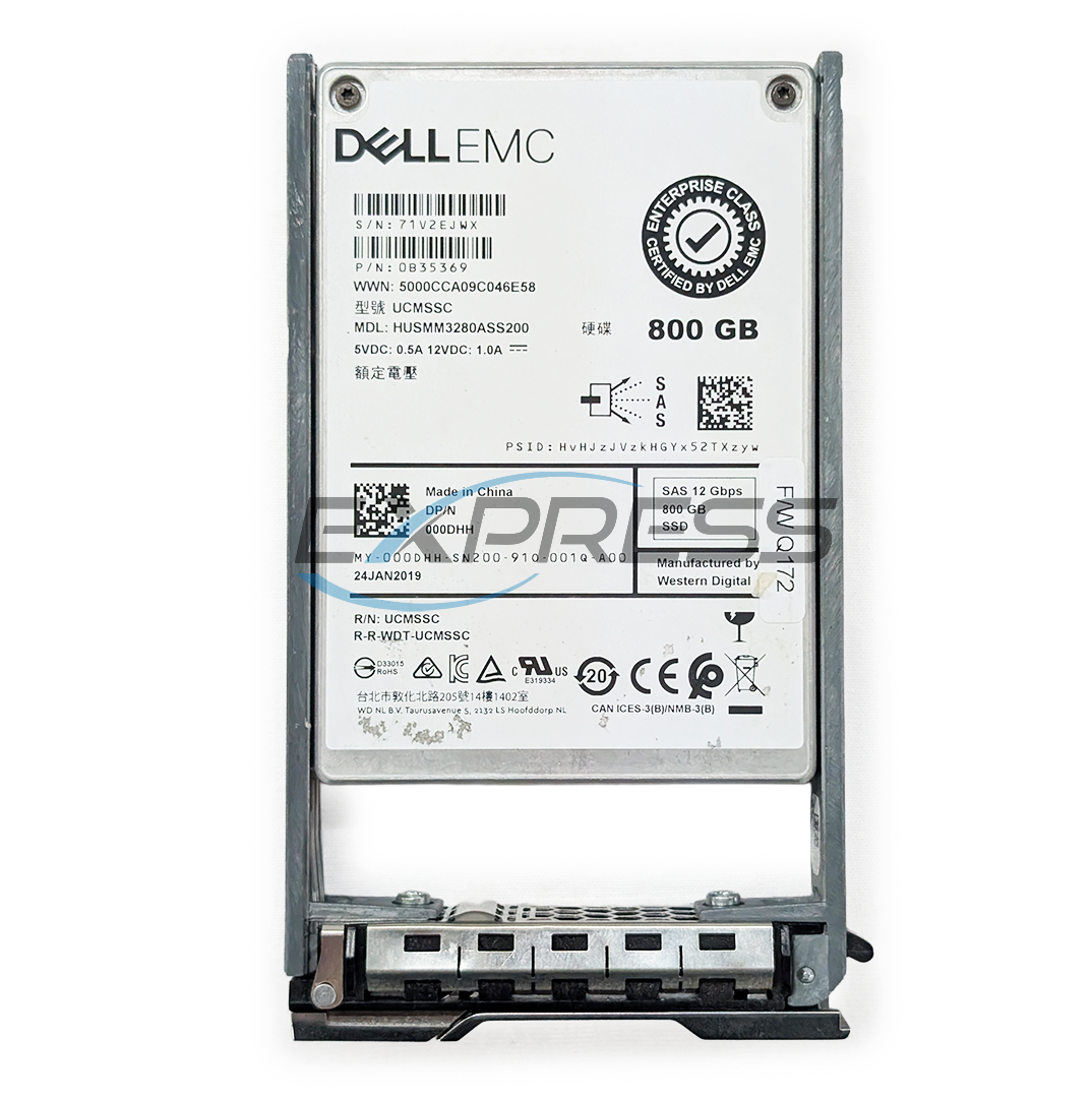 Dell Equallogic 2.5" 800GB SAS 12Gbps Mlc SSD | 00DHH