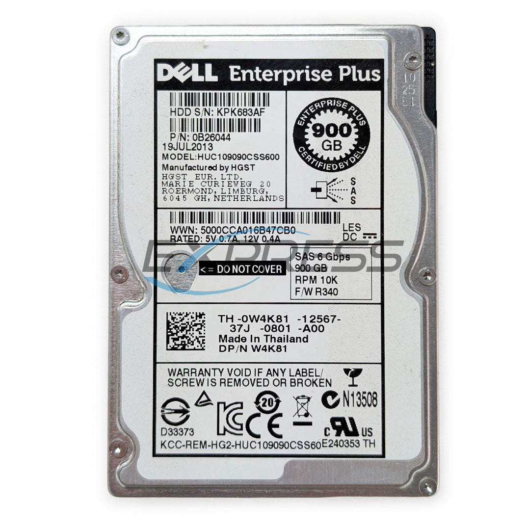 Dell Equallogic 3.5" 900GB 10K SAS 6Gbps HDD | W4K81