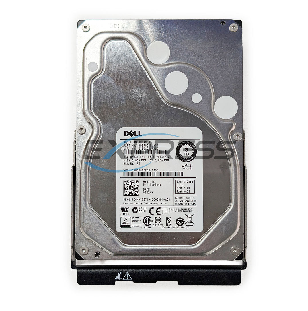 Dell 3.5" 3TB 7.2K NL-SAS 6Gbps HDD | 14X4H