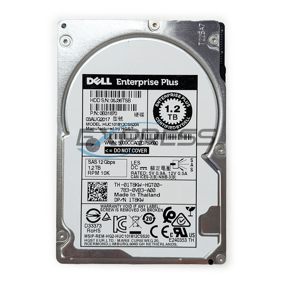 Dell Equallogic 2.5" 1.2TB 10K SAS 12Gbps HDD | 1T8KW