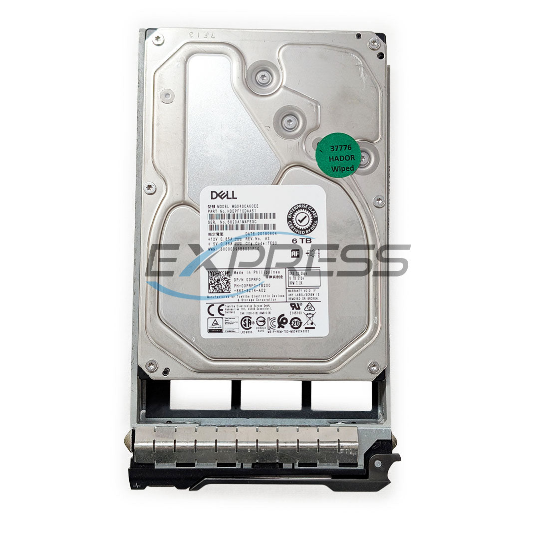 Dell 3.5" 6TB 7.2K NL-SAS 12Gbps HDD | 3PRF0