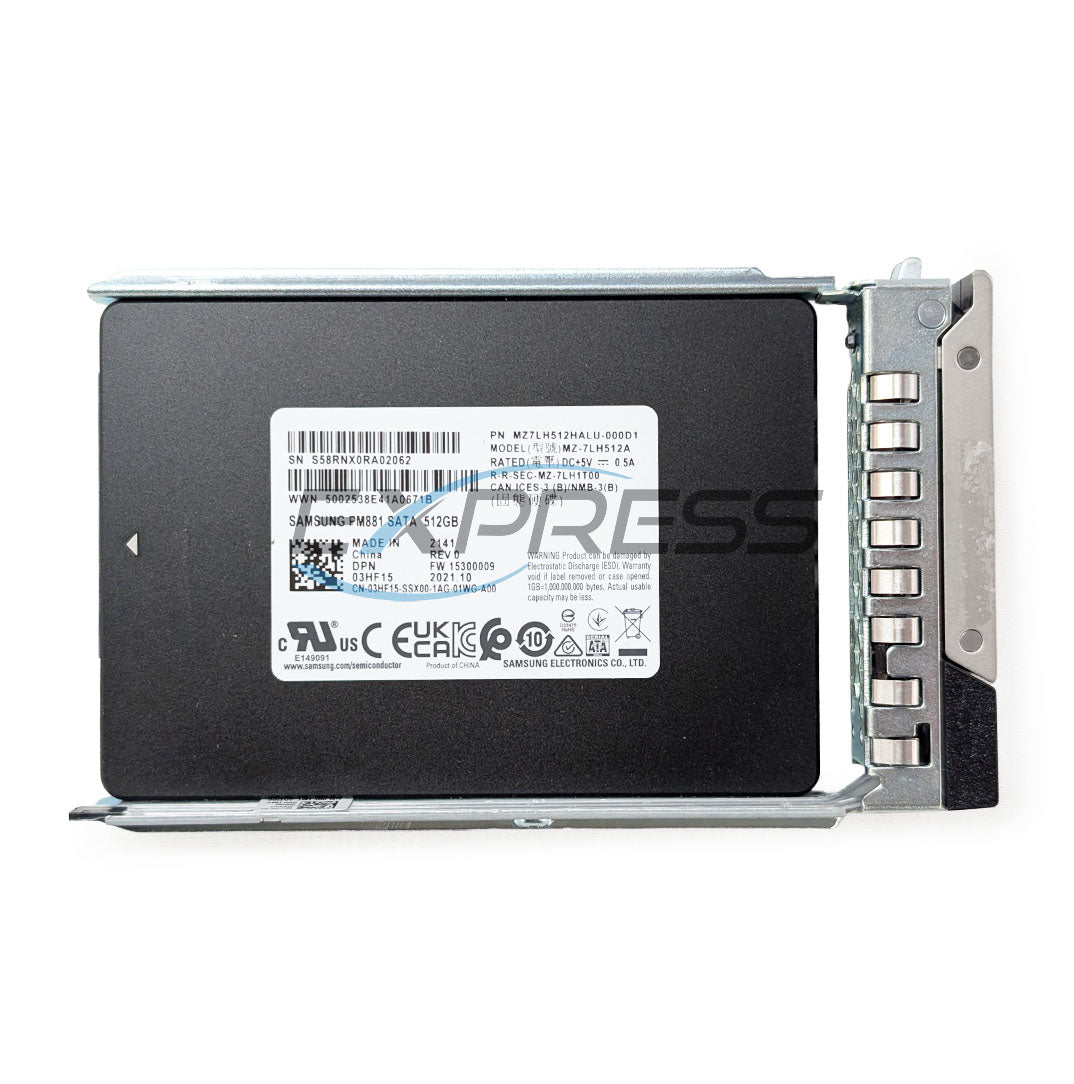 Dell 2.5" 512GB SATA 6Gbps RI SSD | 3HF15