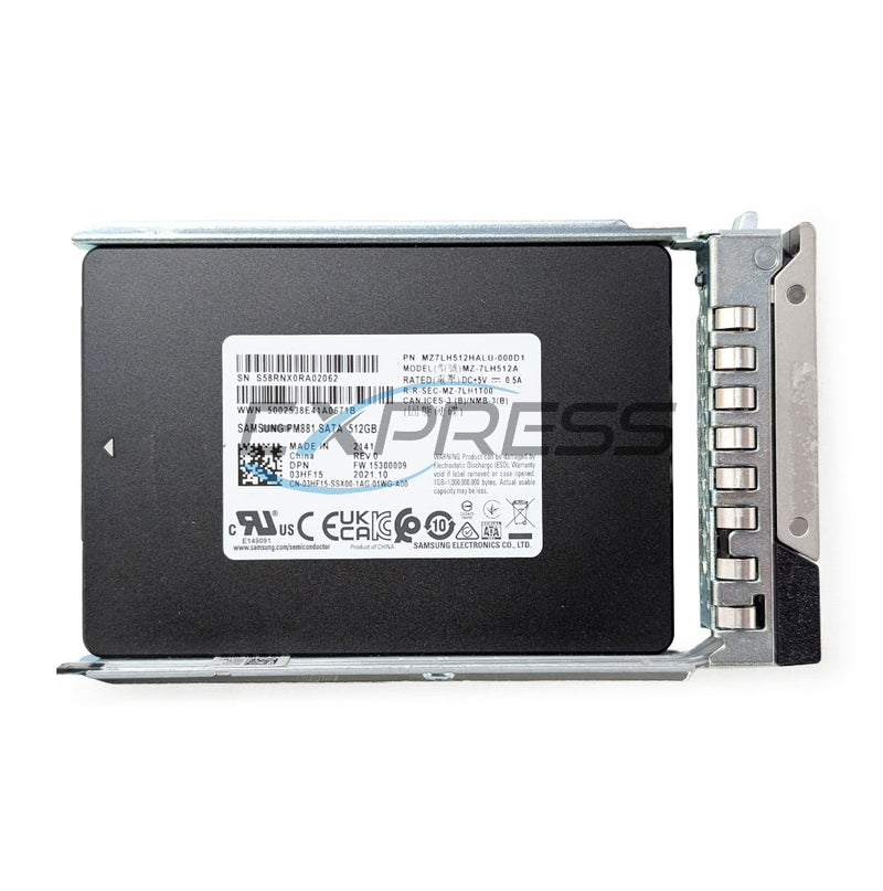 Dell 2.5" 512GB SATA 6Gbps RI SSD | 3HF15