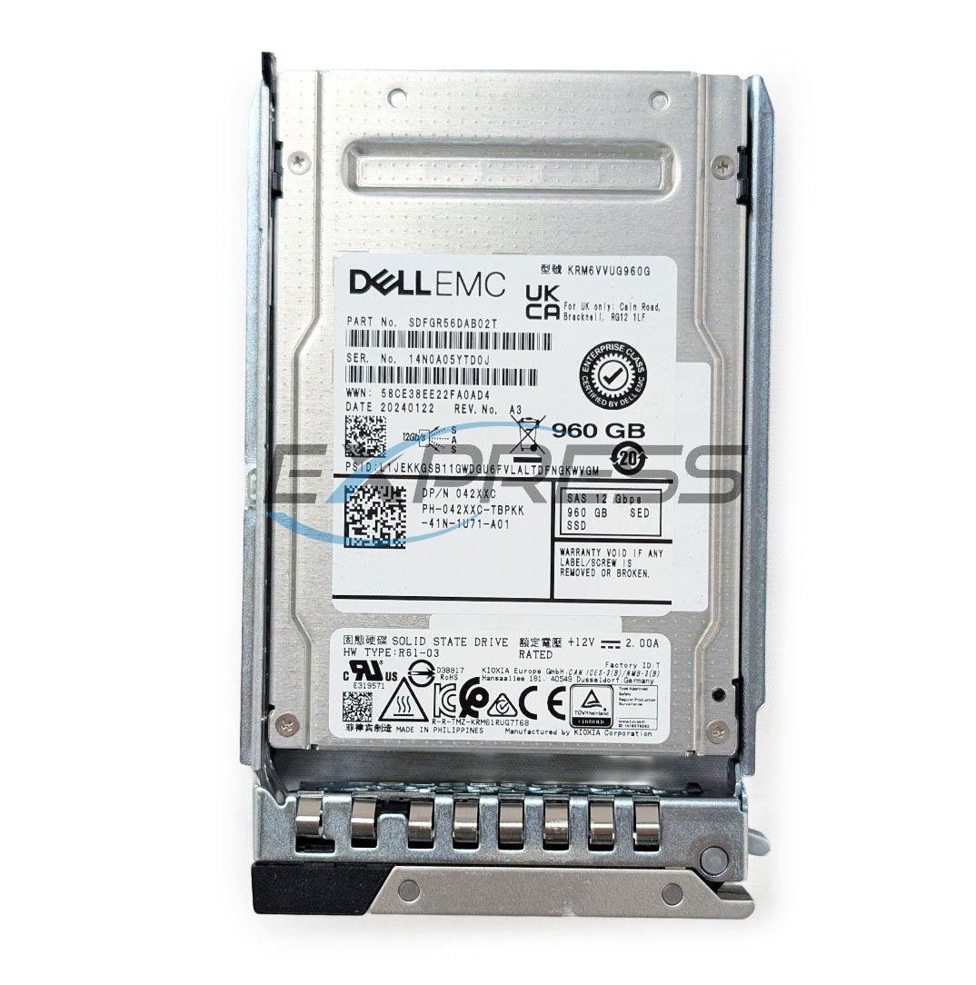 Dell 2.5" 960GB SAS 12Gbps MU SED SSD | 42XXC