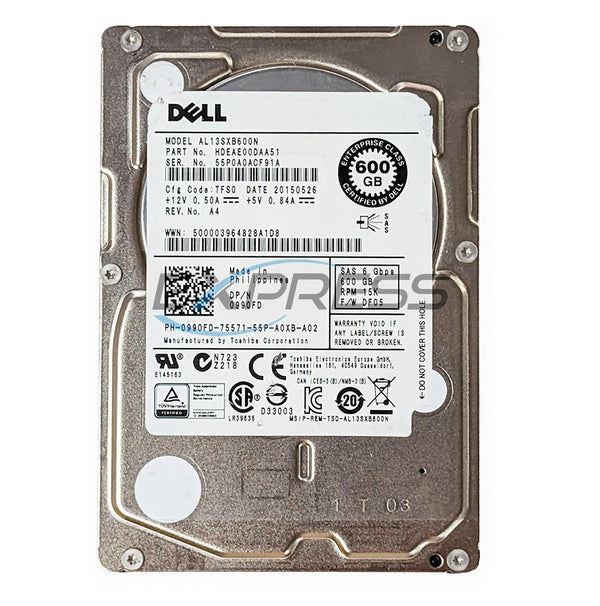 Dell 2.5" 600GB 15K SAS 6Gbps HDD | 990FD