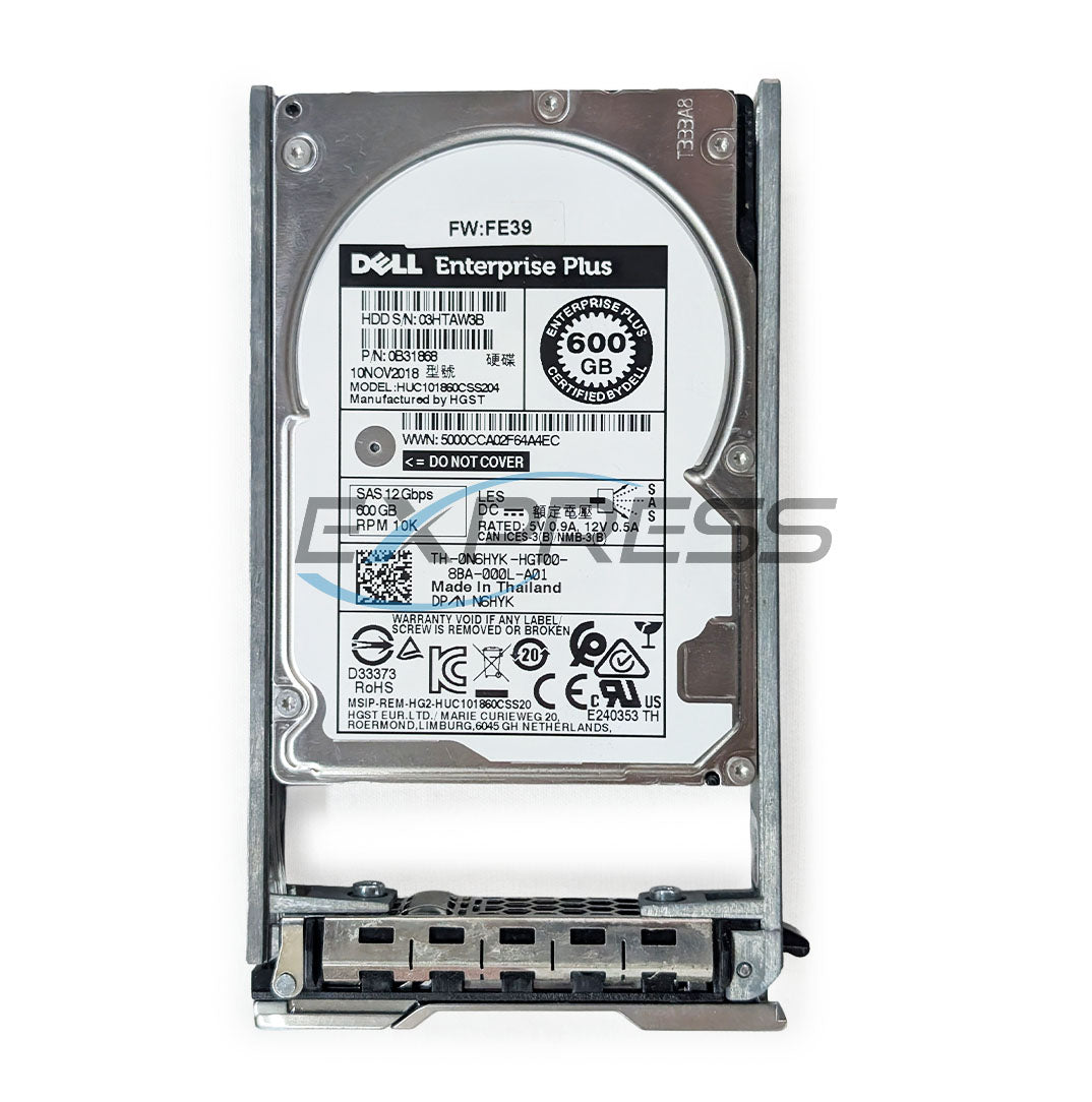 Dell 2.5" Equallogic 600GB 10K SAS 12Gbps HDD | N6HYK