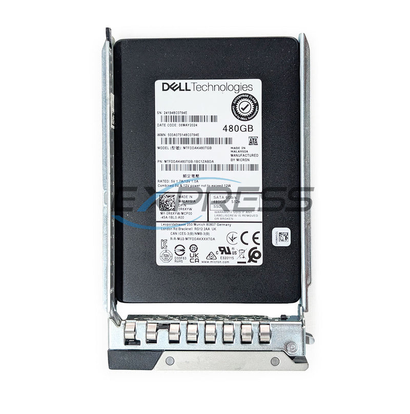Dell 2.5" 480GB SATA 6Gbps MU 3 DWPD SSD | R6XYW