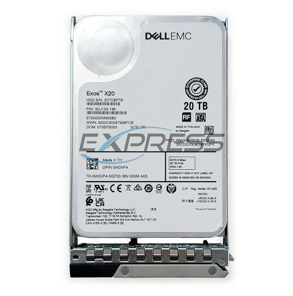 Dell 3.5" 20TB 7.2K SATA 6Gbps HDD | WDVF4